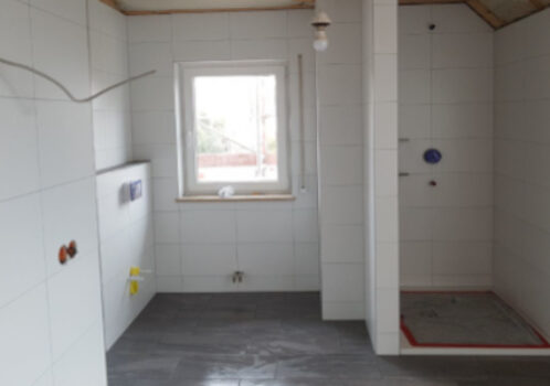 Badezimmer im Neubau